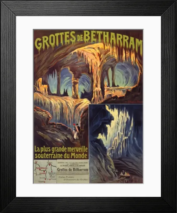 Framed Print : Poster advertising the Betharram Grottos Framed Print : Poster advertising the Betharram Grottos