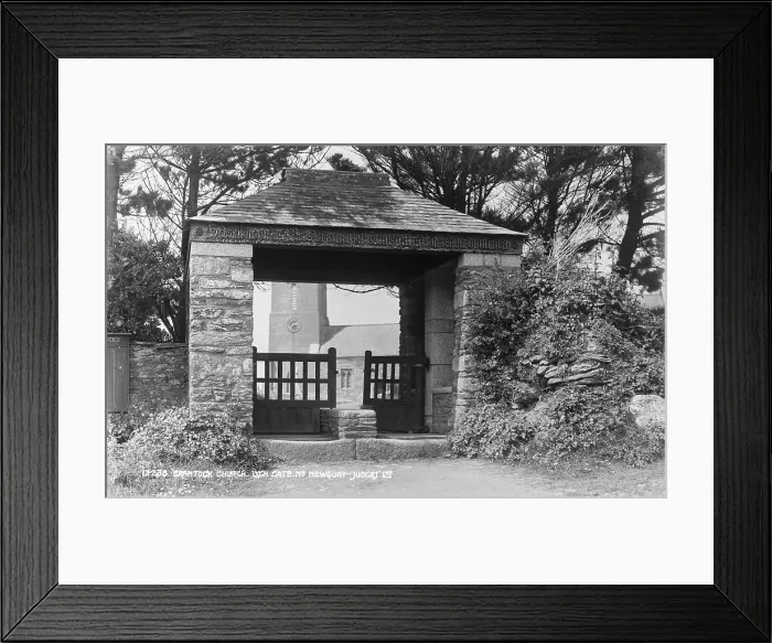 Framed Print : Crantock Church Lych Gate