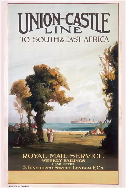Poster advertising the Union Castle Line