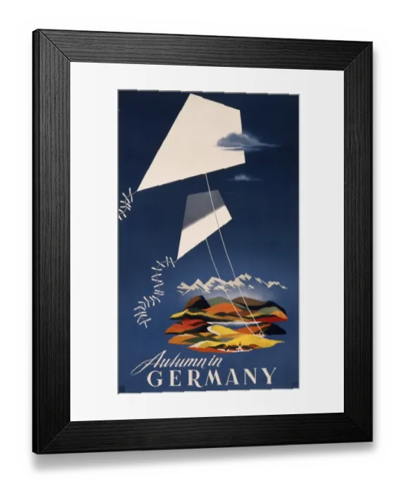 Framed Print : Poster advertising autumn in Germany Framed Print : Poster advertising autumn in Germany