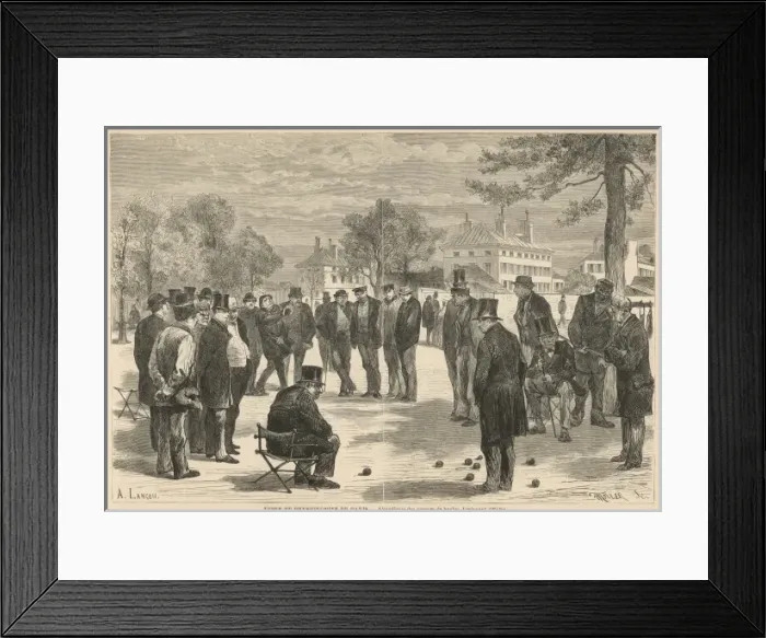 Framed Print : Playing boules in Paris Framed Print : Playing boules in Paris
