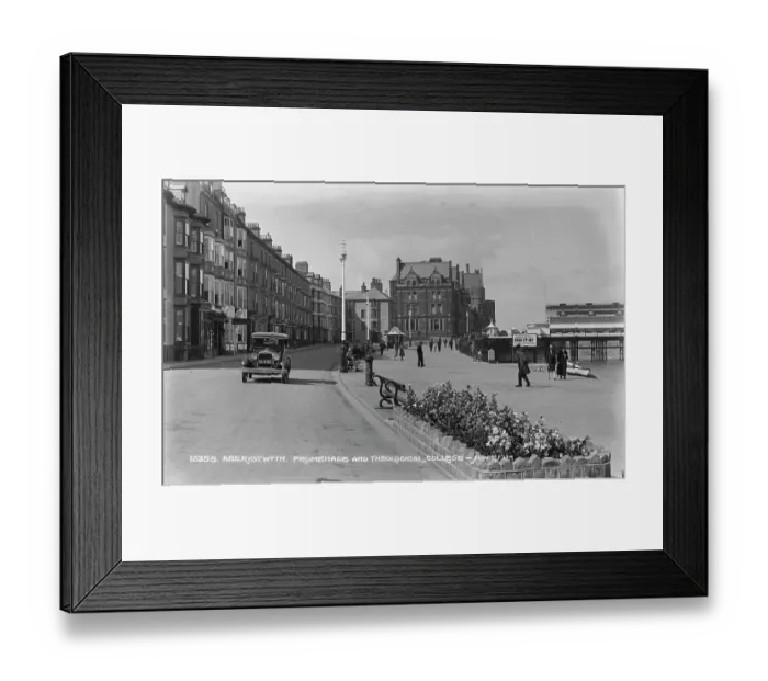 Framed Print : Aberystwyth Promenade and Theological College Framed Print : Aberystwyth Promenade and Theological College