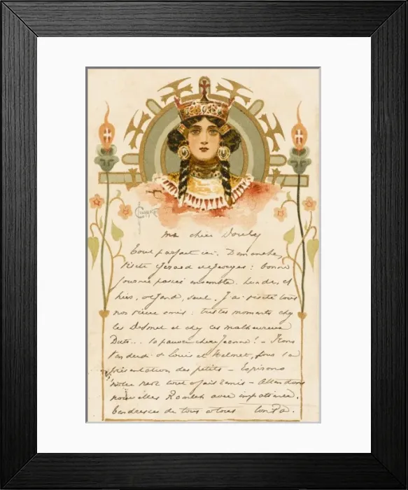 Framed Print : Art Nouveau postcard - Salomko Framed Print : Art Nouveau postcard - Salomko