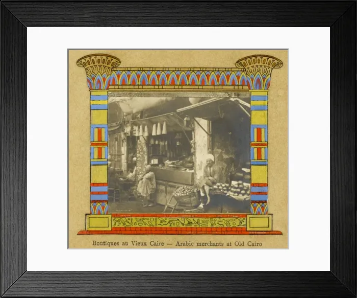 Framed Print : Arab Merchants - Old market in Cairo Framed Print : Arab Merchants - Old market in Cairo