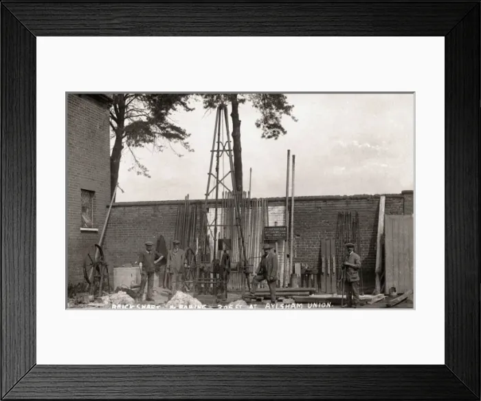Framed Print : Sinking an Artesian Well, Union Workhouse, Aylsham, Norfolk Framed Print : Sinking an Artesian Well, Union Workhouse, Aylsham, Norfolk