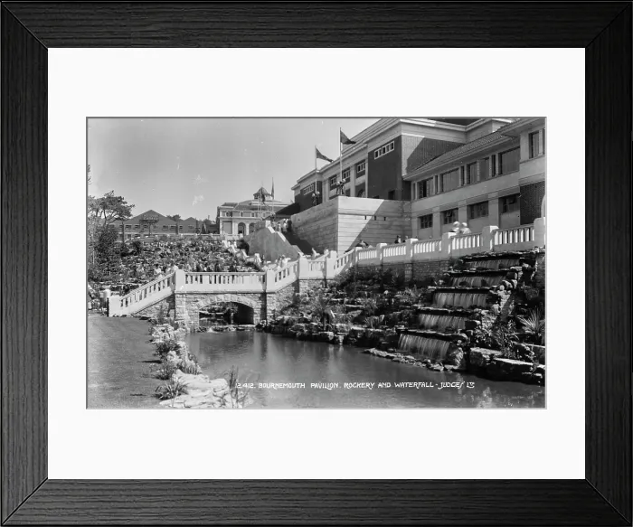 Framed Print : Bournemouth Pavilion Rockery and Waterfall Framed Print : Bournemouth Pavilion Rockery and Waterfall