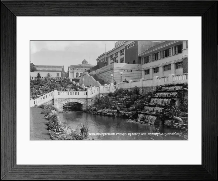 Framed Print : Bournemouth Pavilion, Rockery and Waterfall Framed Print : Bournemouth Pavilion, Rockery and Waterfall