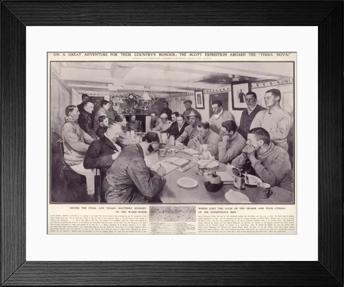 Framed Print : In the Ward Room of the Terra Nova Framed Print : In the Ward Room of the Terra Nova