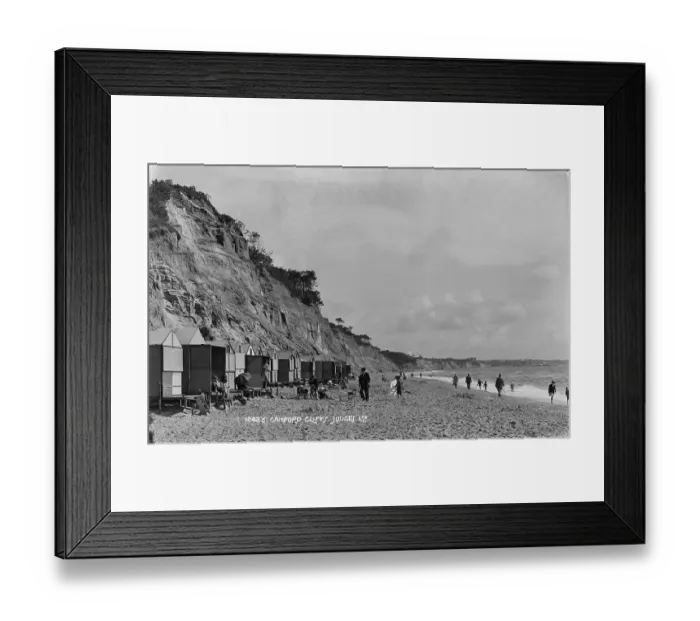 Framed Print : Beach Scene at Canford Cliffs Framed Print : Beach Scene at Canford Cliffs