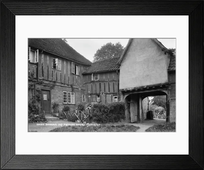 Framed Print : Old Flemish Houses in Dedham Framed Print : Old Flemish Houses in Dedham