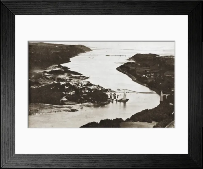 Framed Print : Bangor - looking down the Menai Straits Framed Print : Bangor - looking down the Menai Straits