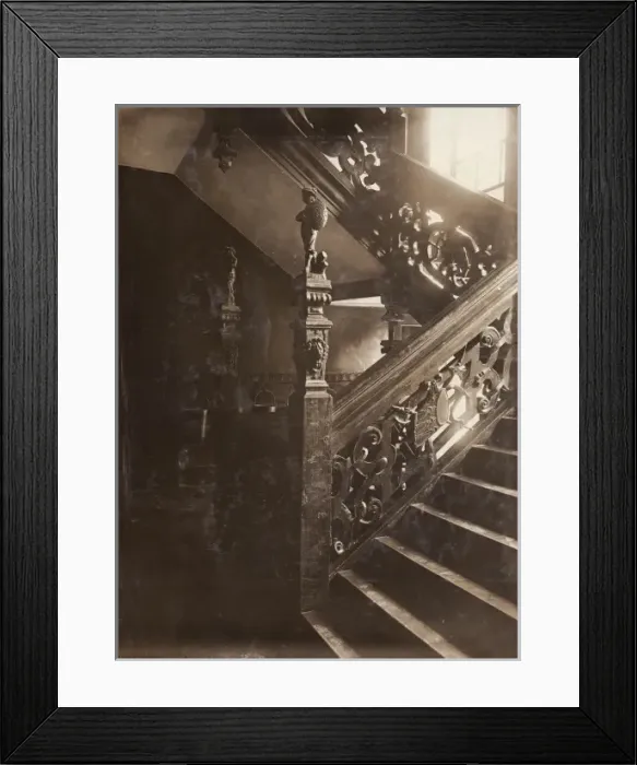 Framed Print : Carved staircase, Cromwell House, Highgate Hill Framed Print : Carved staircase, Cromwell House, Highgate Hill