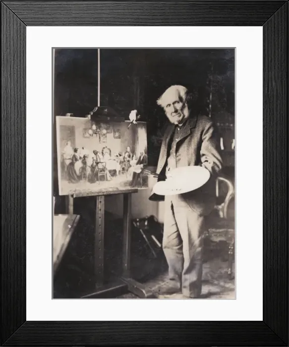 Framed Print : William Powell Frith on his 90th birthday