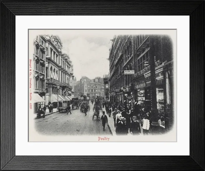 Framed Print : Poultry, The City, London Framed Print : Poultry, The City, London