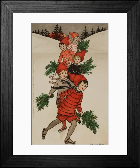 Framed Print : Christmas children by Florence Hardy Framed Print : Christmas children by Florence Hardy