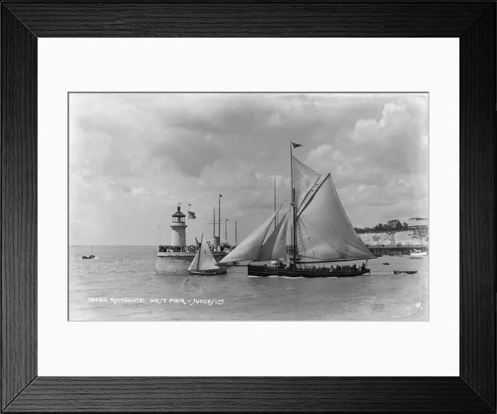 Framed Print : Sailing Vessels at Ramsgate West Pier Framed Print : Sailing Vessels at Ramsgate West Pier