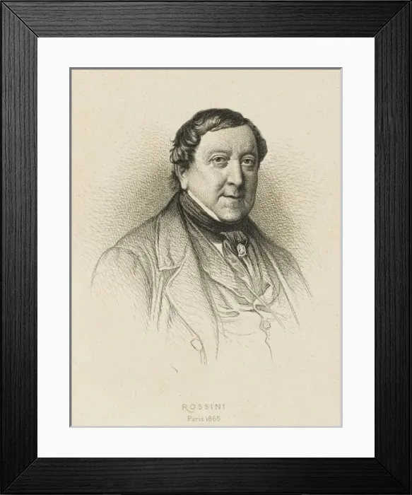 Framed Print : Rossini, Gioachino Antonio 1792 - 1868 Framed Print : Rossini, Gioachino Antonio 1792 - 1868