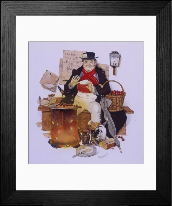 Framed Print : Hot chestnut seller Framed Print : Hot chestnut seller
