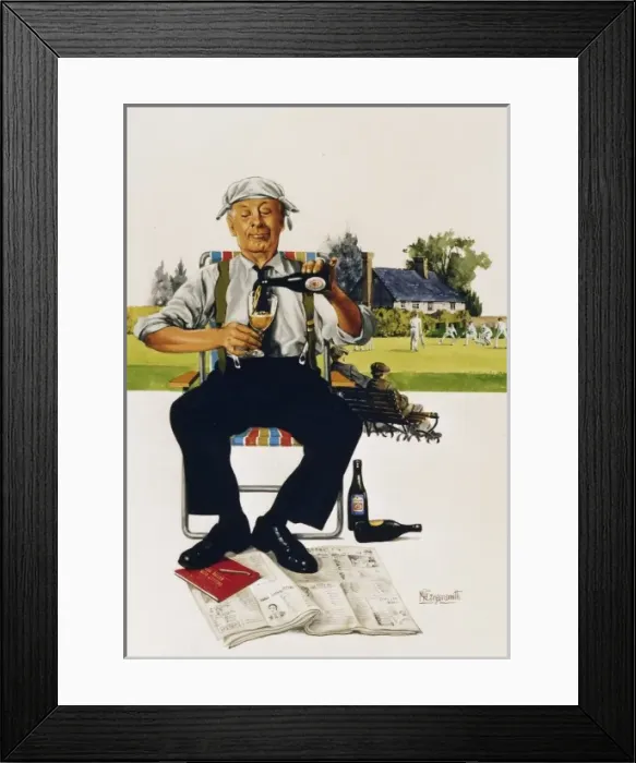 Framed Print : Relaxing Elderly Man Framed Print : Relaxing Elderly Man