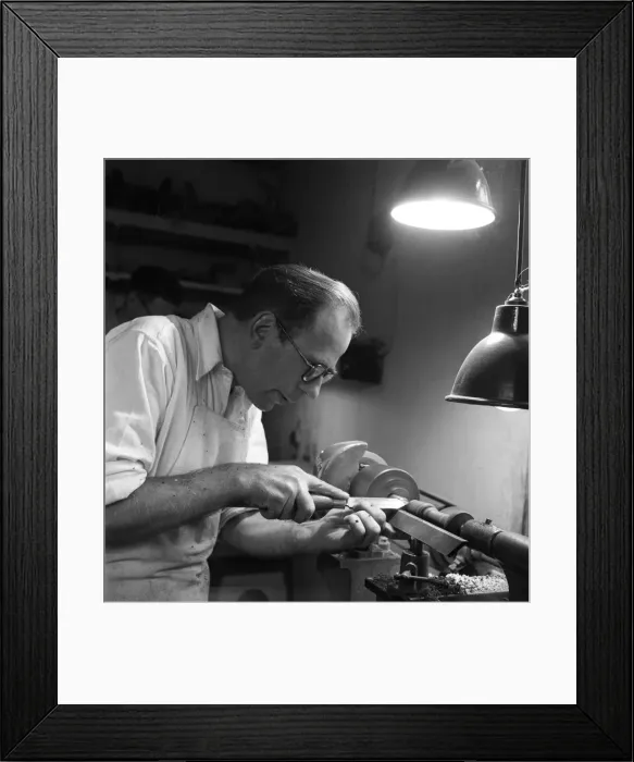 Framed Print : Period musical instrument making Framed Print : Period musical instrument making