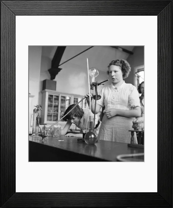 Framed Print : Education, girls, science