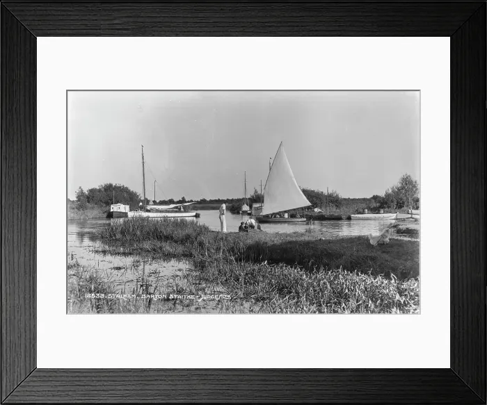 Framed Print : Boating at Barton Staithe Framed Print : Boating at Barton Staithe