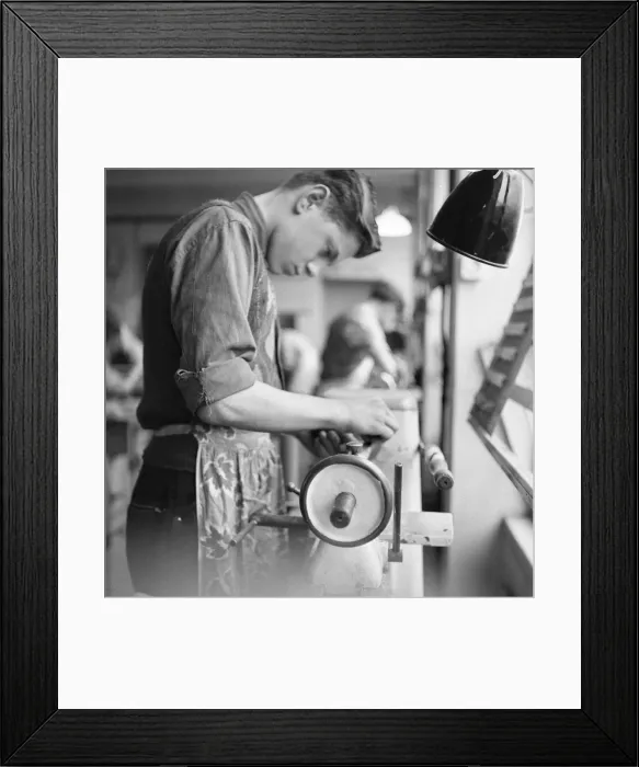 Framed Print : Education, boys, metal work Framed Print : Education, boys, metal work