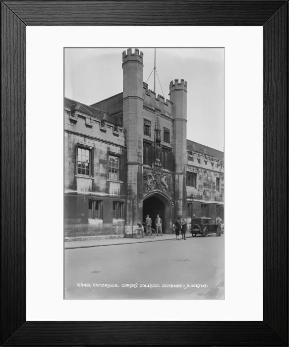 Framed Print : Christ's College Gateway Framed Print : Christ's College Gateway