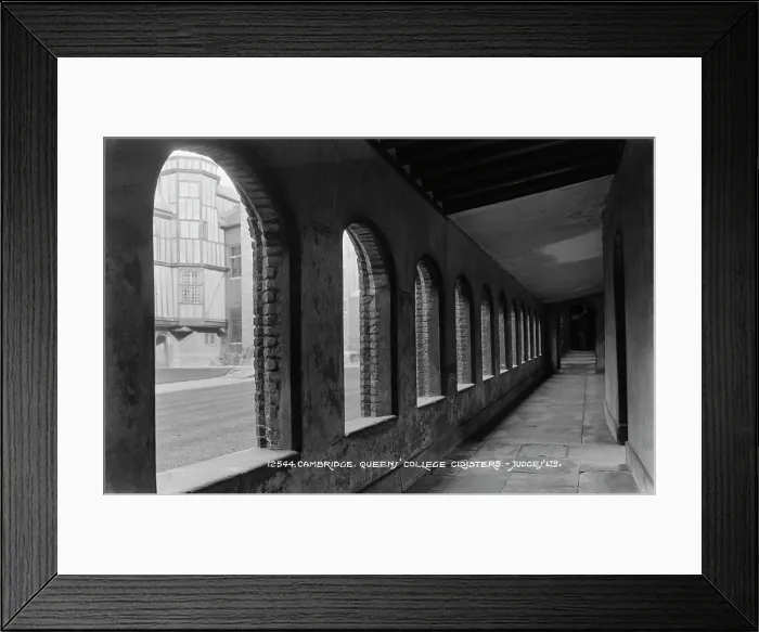 Framed Print : Cloisters of Queen's College, Cambridge Framed Print : Cloisters of Queen's College, Cambridge