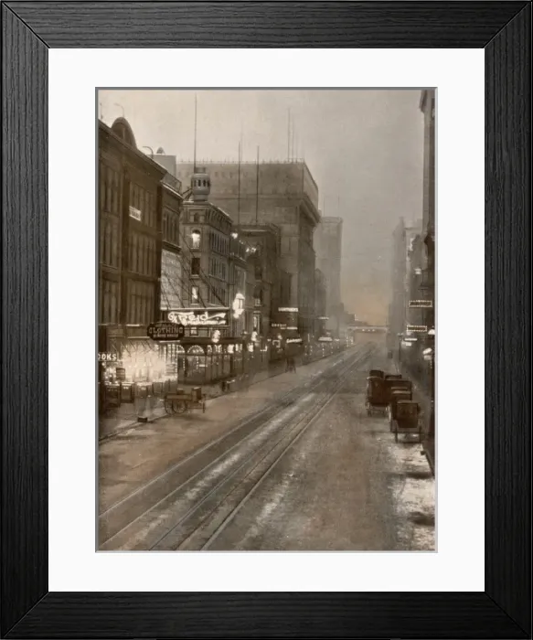 Framed Print : Chicago by night 1911 Framed Print : Chicago by night 1911