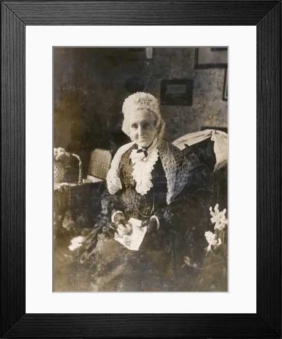 Framed Print : Miss Hensley of Bath on her 103rd birthday Framed Print : Miss Hensley of Bath on her 103rd birthday
