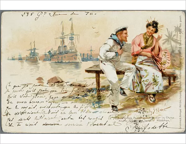 German Seaman chatting up a Chinese girl