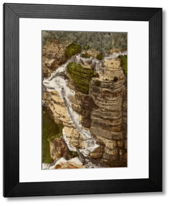 Framed Print : Australia - Furbers Steps, Katoomba Framed Print : Australia - Furbers Steps, Katoomba