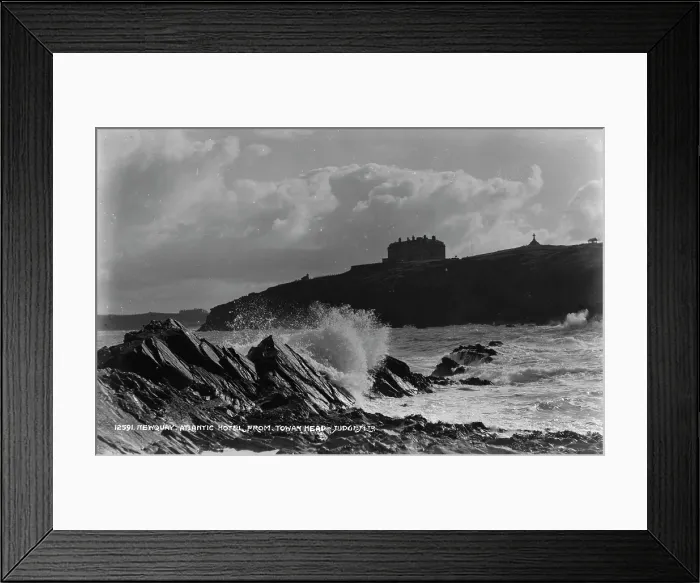 Framed Print : Atlantic Hotel from Towan Head Framed Print : Atlantic Hotel from Towan Head