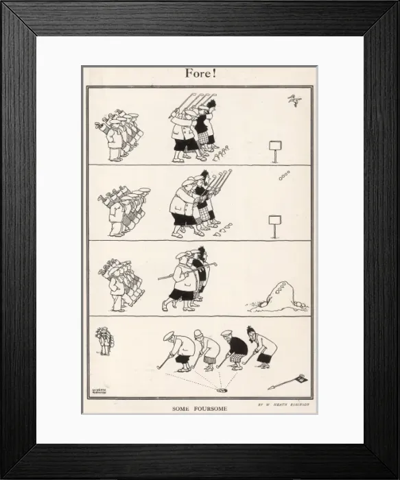 Framed Print : Fore. Some foursome. Please note: Credit must appear as Courtesy of the Framed Print : Fore. Some foursome. Please note: Credit must appear as Courtesy of the