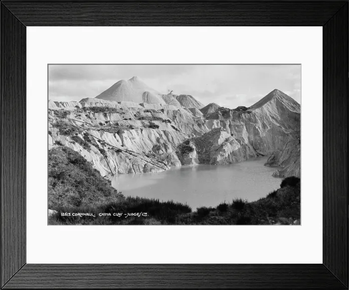 Framed Print : China Clay Pits in Cornwall Framed Print : China Clay Pits in Cornwall