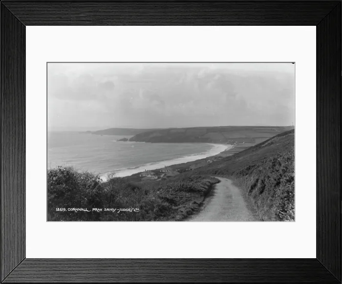 Framed Print : Coastal View of Praa Sands Framed Print : Coastal View of Praa Sands