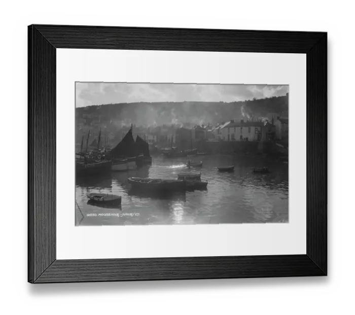 Framed Print : Tranquil Harbor Scene in Mousehole Framed Print : Tranquil Harbor Scene in Mousehole