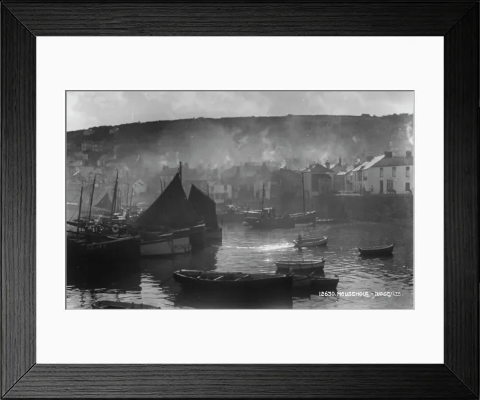 Framed Print : Tranquil Harbor Scene in Mousehole Framed Print : Tranquil Harbor Scene in Mousehole