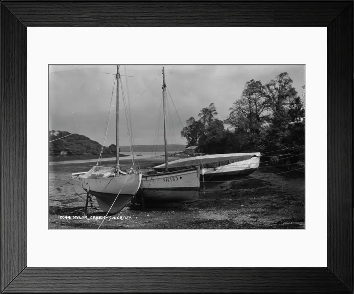 Framed Print : Boats at Mylor Creek Framed Print : Boats at Mylor Creek