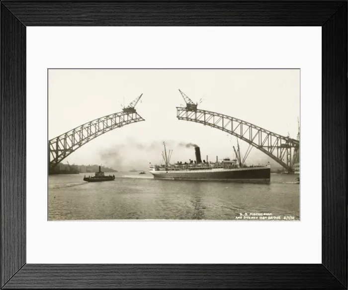 Framed Print : Sydney Harbour Bridge, Australia - Construction (2 of 2) Framed Print : Sydney Harbour Bridge, Australia - Construction (2 of 2)