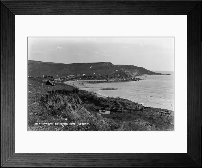 Framed Print : Scenic View of Bowleaze Cove Framed Print : Scenic View of Bowleaze Cove