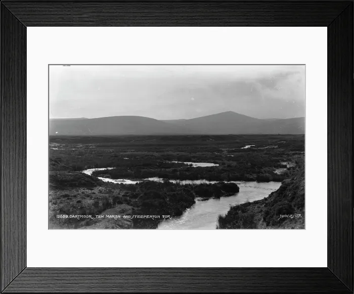 Framed Print : Dartmoor: Taw Marsh and Steeperton Tor Framed Print : Dartmoor: Taw Marsh and Steeperton Tor
