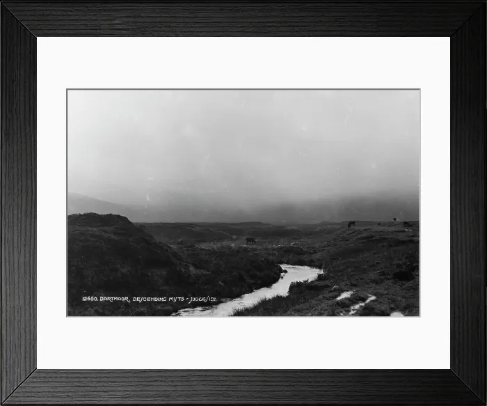 Framed Print : Descending Mists on Dartmoor