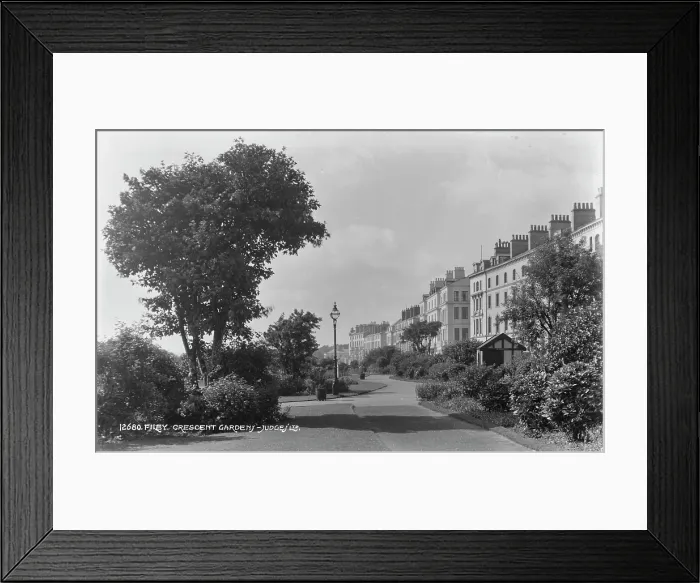 Framed Print : Crescent Garden in Filey Framed Print : Crescent Garden in Filey