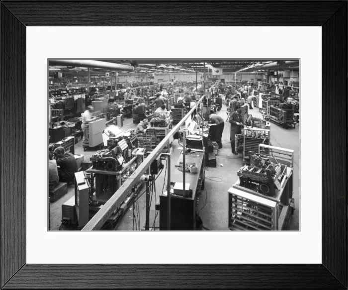 Framed Print : The factory floor of an electronics manufacturer Framed Print : The factory floor of an electronics manufacturer