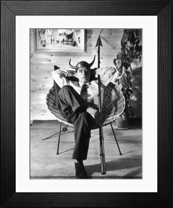 Framed Print : Businessman relaxes in his office Framed Print : Businessman relaxes in his office