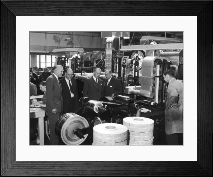 Framed Print : The Bosses visit the factory floor Framed Print : The Bosses visit the factory floor