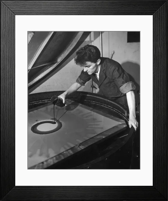 Framed Print : Applying ink to a screen Framed Print : Applying ink to a screen
