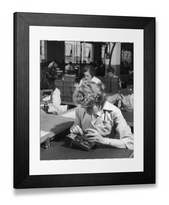 Framed Print : Female Production Line Worker Framed Print : Female Production Line Worker